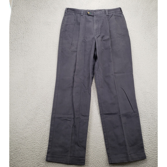 Tommy Hilfiger Pants Mens 36x32 Blue Cuffed‎ Classic Preppy Comfort - Picture 1 of 14
